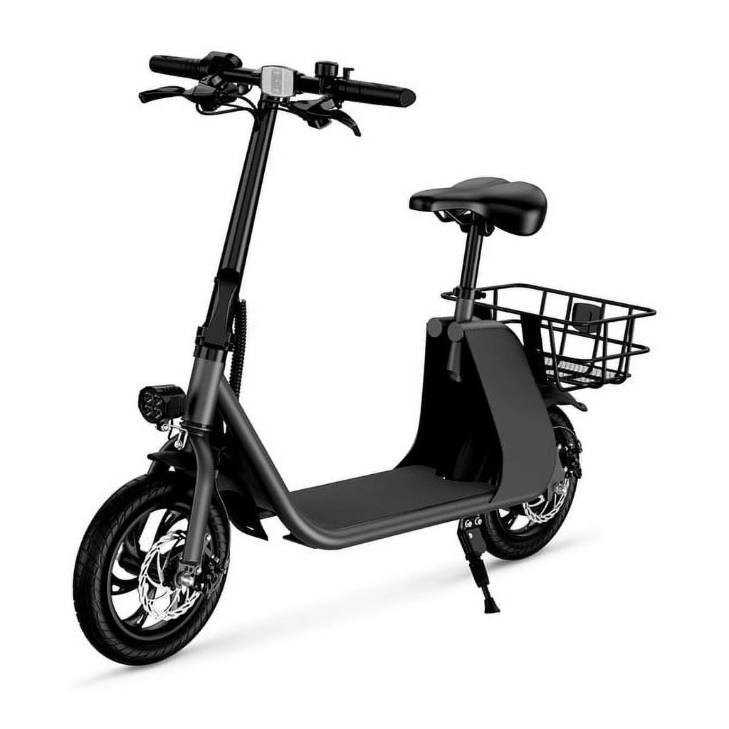 Foldable Electric Scooter with Seat and Carry Basket B122