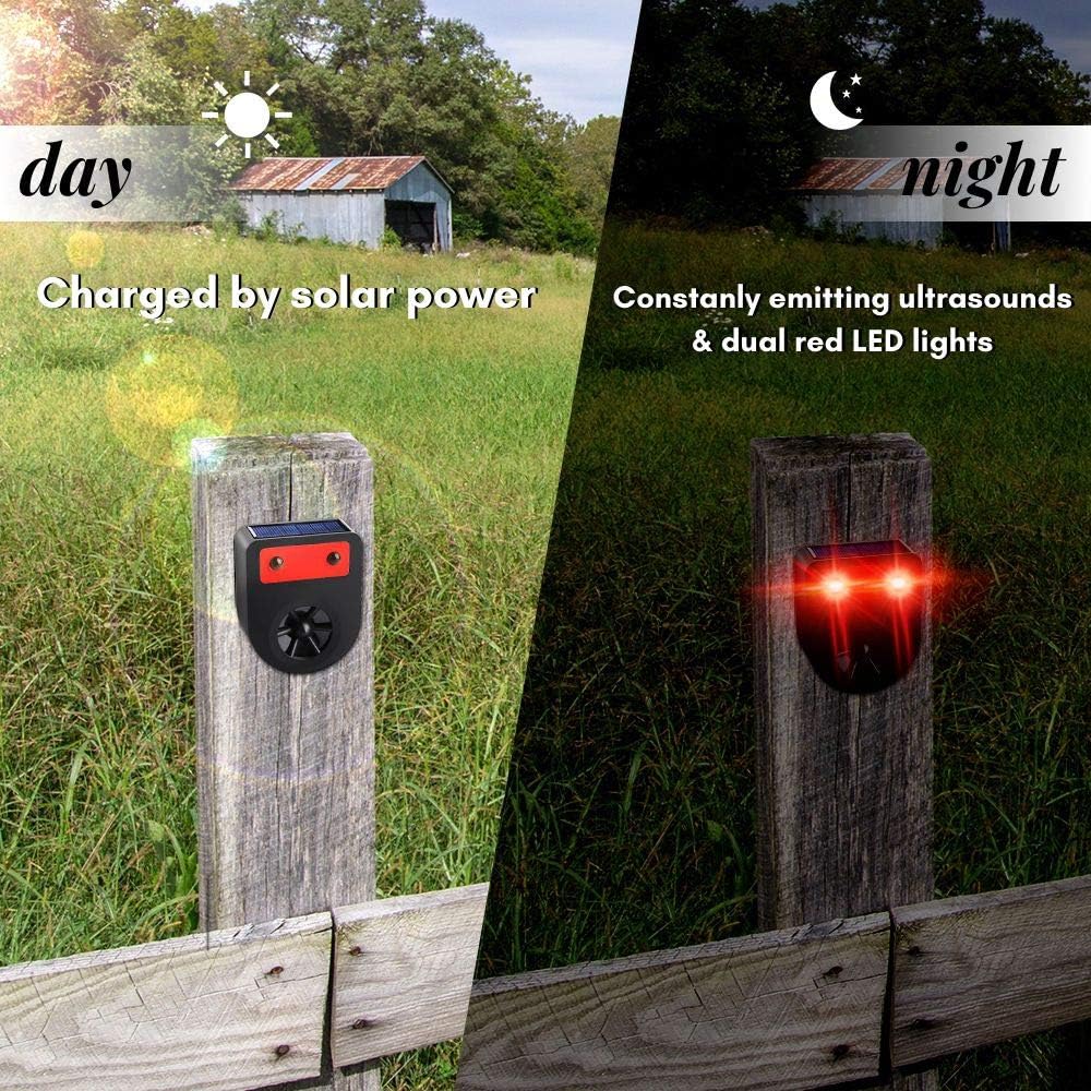 Pack of 8 Solar Powered Animal Deterrent Light A3832