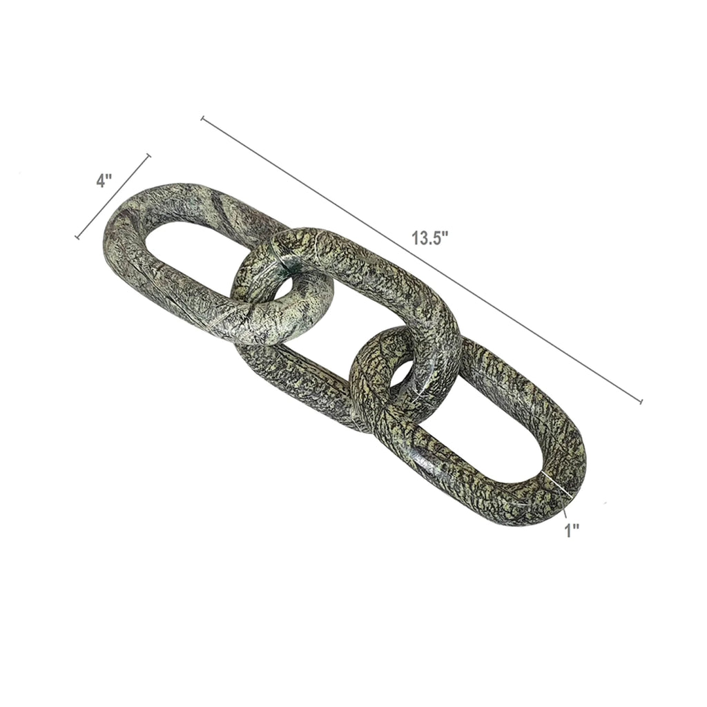 Green Marble Chain Tabletop Accent N66227
