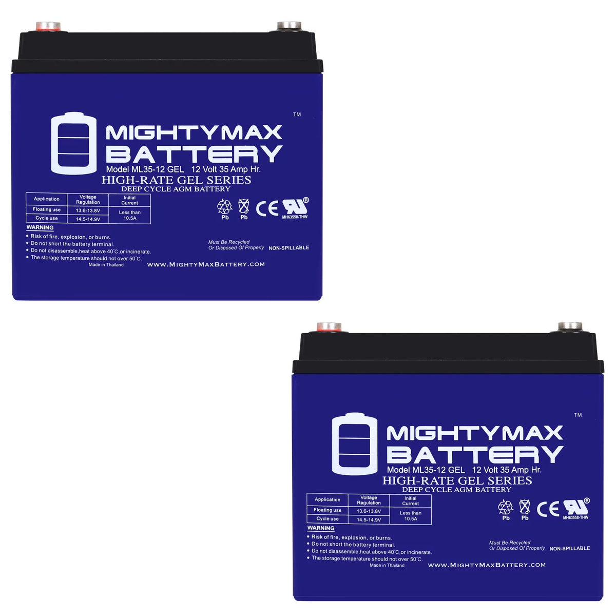 12V 35AH GEL Replacement Battery D328