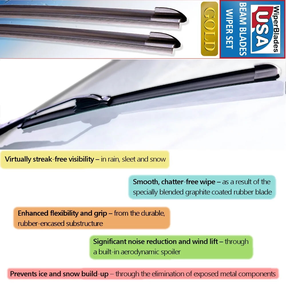 Toyota Yaris Beam Wiper Blades Set of 2 H26032