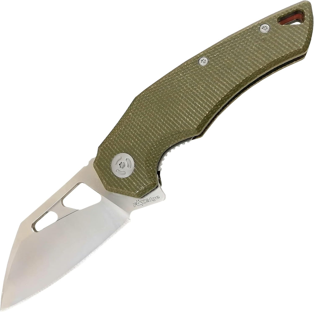 OD Green Folding Pocket Knife VG10 Stainless Steel 2.75 Blade Wharncliffe Textured G10 Scales Liner Lock Flipper G697345