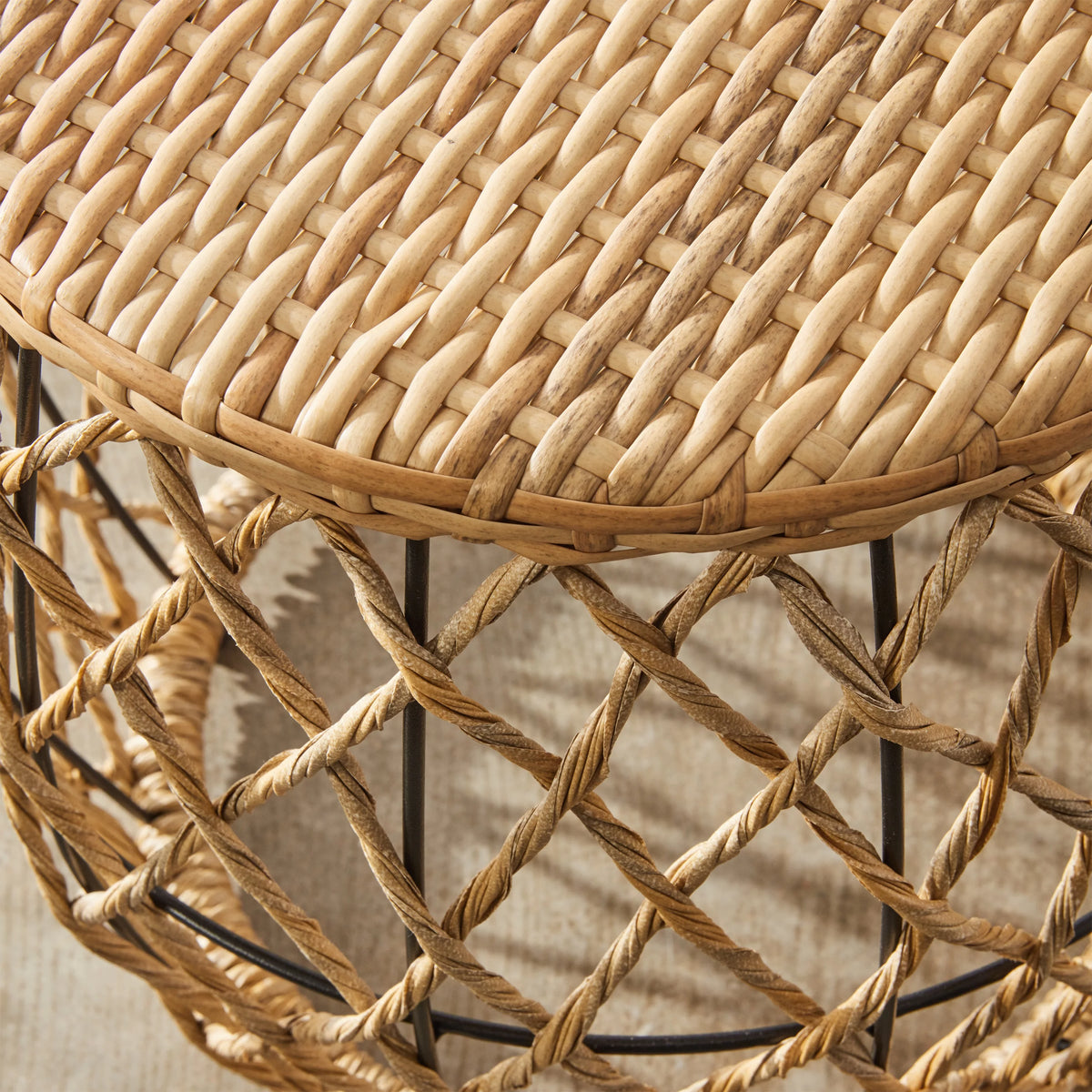 3-Piece White Wicker Outdoor Chat Set V45889