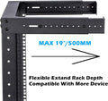 6U Adjustable Depth Open Frame 19Inch Server Equipment Rack Q1454