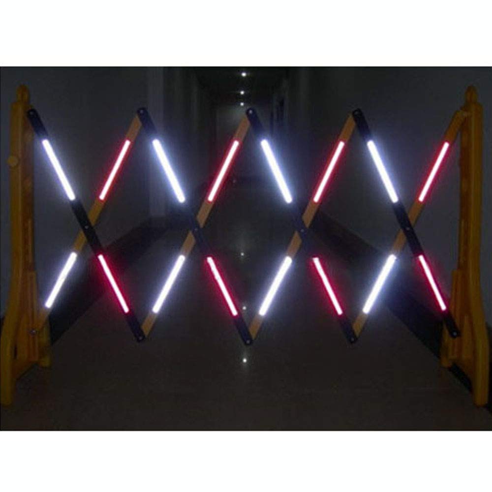 Expandable Mobile Barricade 2 Packs with 13 Feet Yellow Plastic Barrier Chain H968