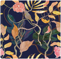 Blue Velvet Floral Canvas Art 22X22 Q875814