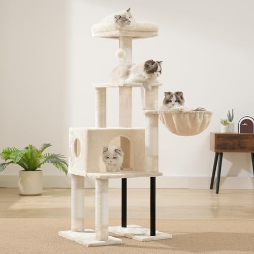 49.2 Inches Smoky Gray Cat Tree Y93741