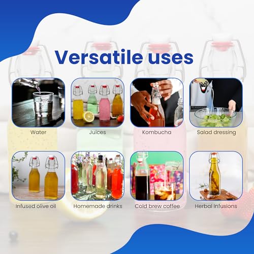 1 Liter Glass Flip Top Bottle Pack of 6 E4385