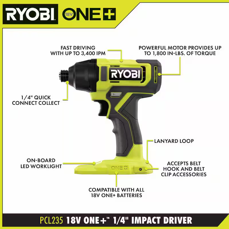 18V Cordless 4-Tool Combo Kit with Battery, Charger, and Rolling Tool Box B891414
