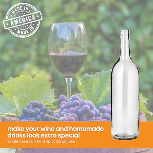 12 Clear Wine Bottles 750 ml V735799