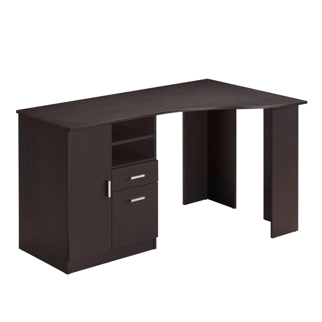 Classic Office Desk with Storage, Espresso C530