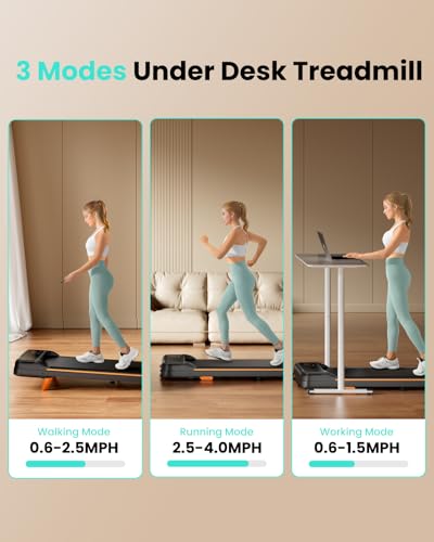 Under Desk Treadmill with Incline 2.5HP Portable Walking Treadmill T559