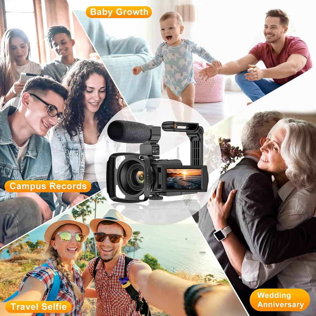 4K UHD Video Camera with Microphone and Stabilizer S6688
