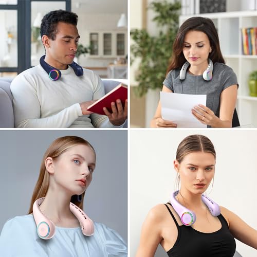 Portable Neck Fan 4000mAh 3 Speeds White K542