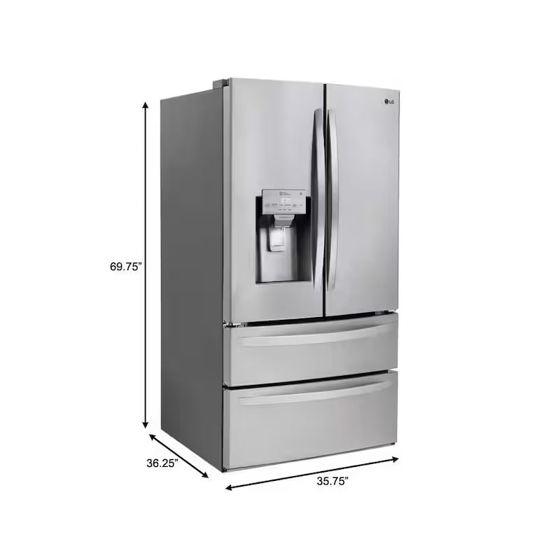4-Door French Door Smart Refrigerator with Ice and Water Dispenser W4473