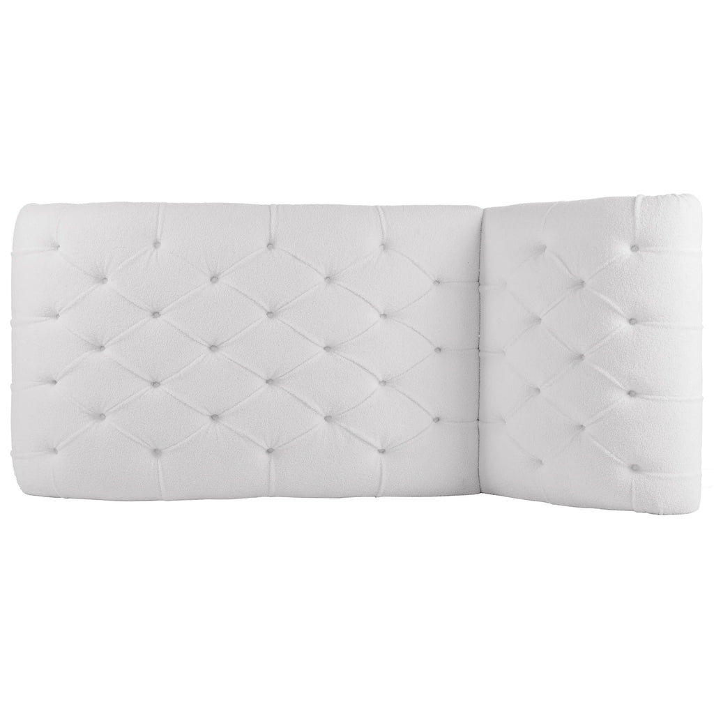 White Tufted Armless Chaise O63513