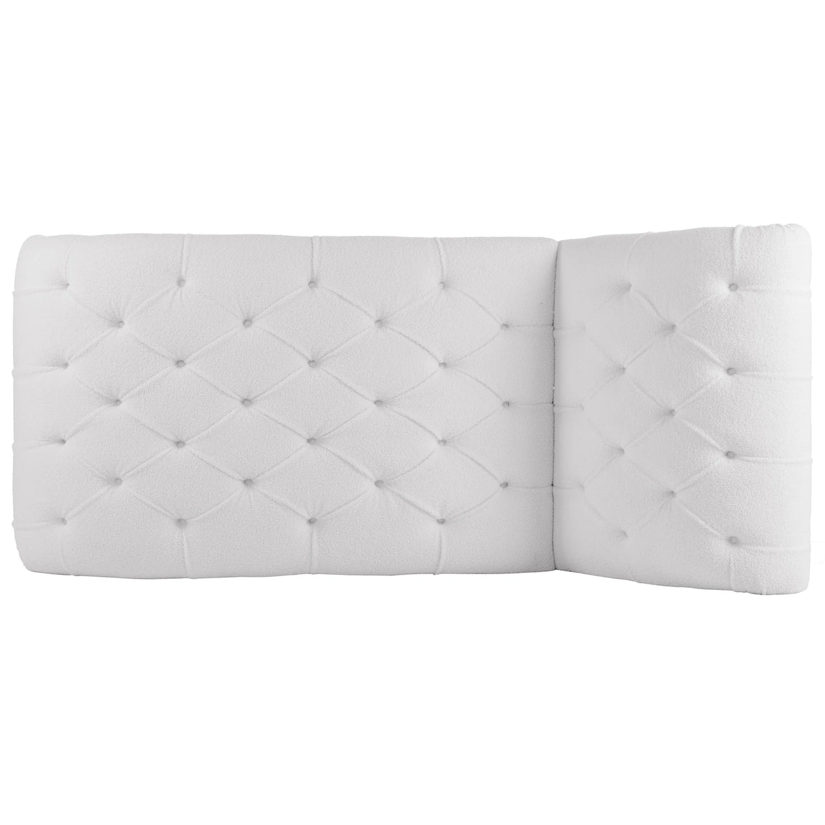 White Tufted Armless Chaise O63513