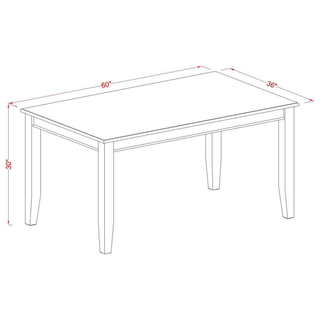 5-Piece Dining Table Set with 4 Chairs Mahogany Finish Q49759