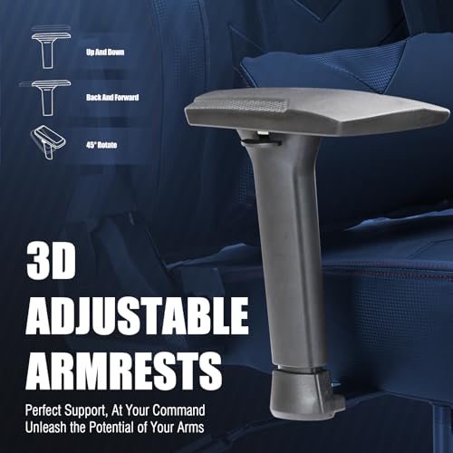 Big and Tall Gaming Chair with Footrest Ergonomic High Back Reclining Y550