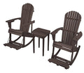 Dark Brown 3 Piece Patio Adirondack Rocker Set H445