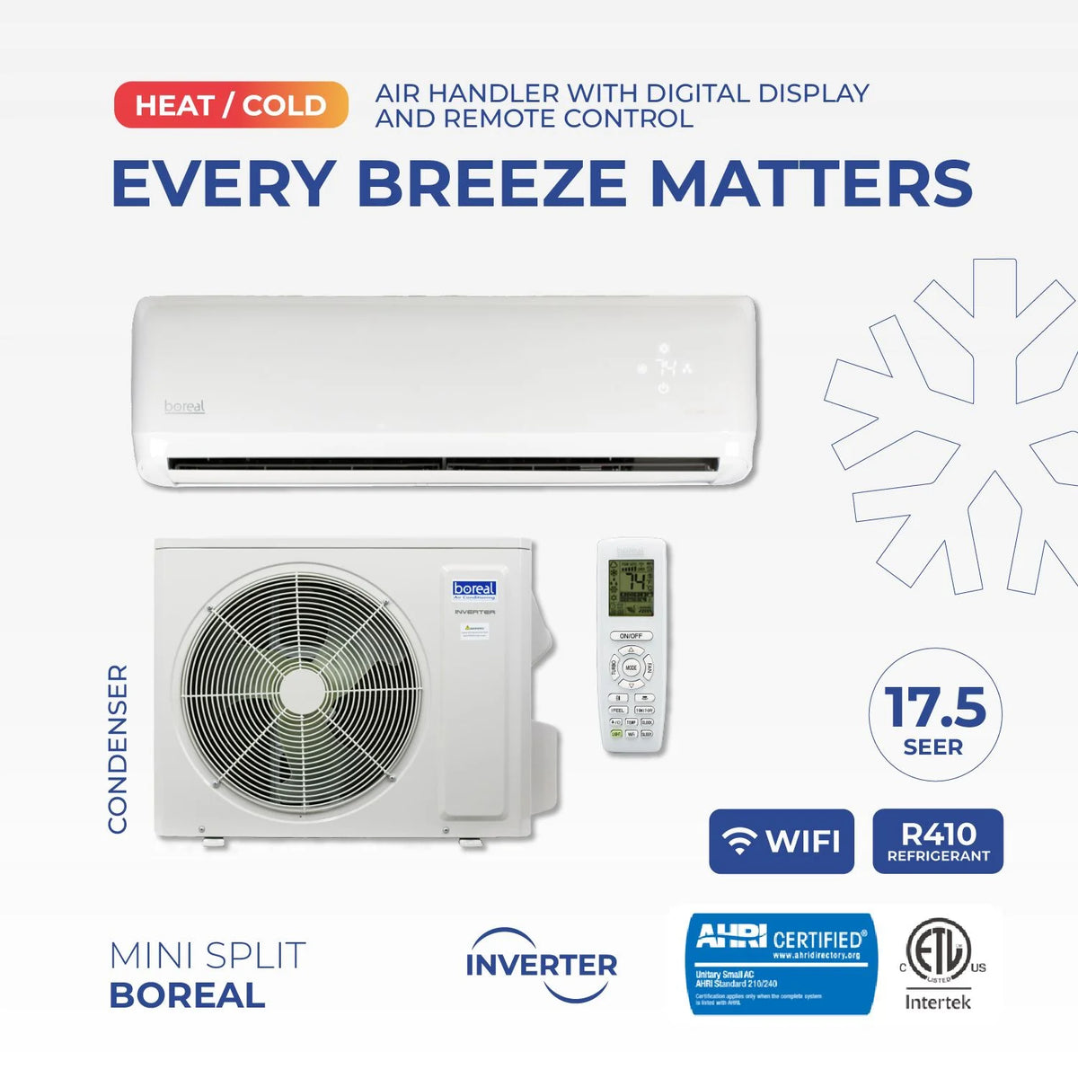 24000 BTU Mini Split Air Conditioner Inverter Heat Pump A6572