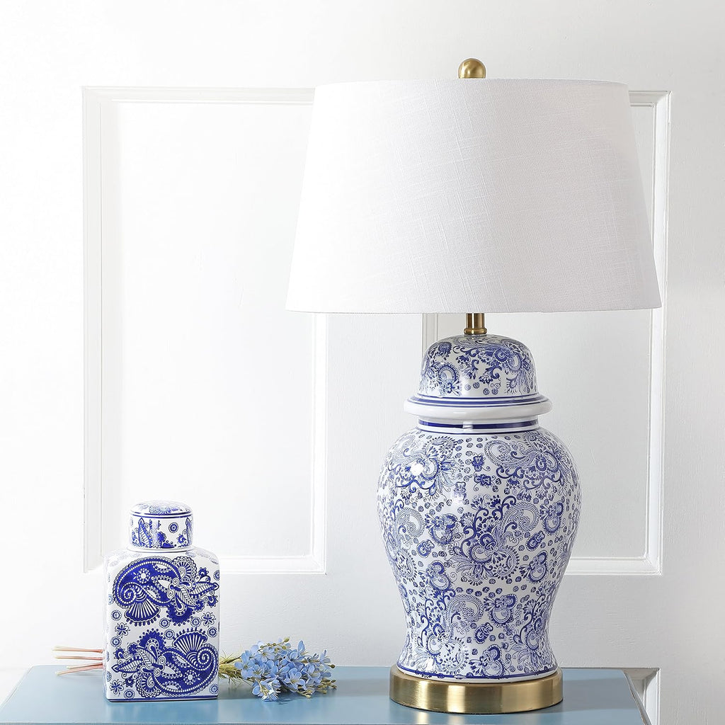 Blue/White Ceramic LED Table Lamp N637