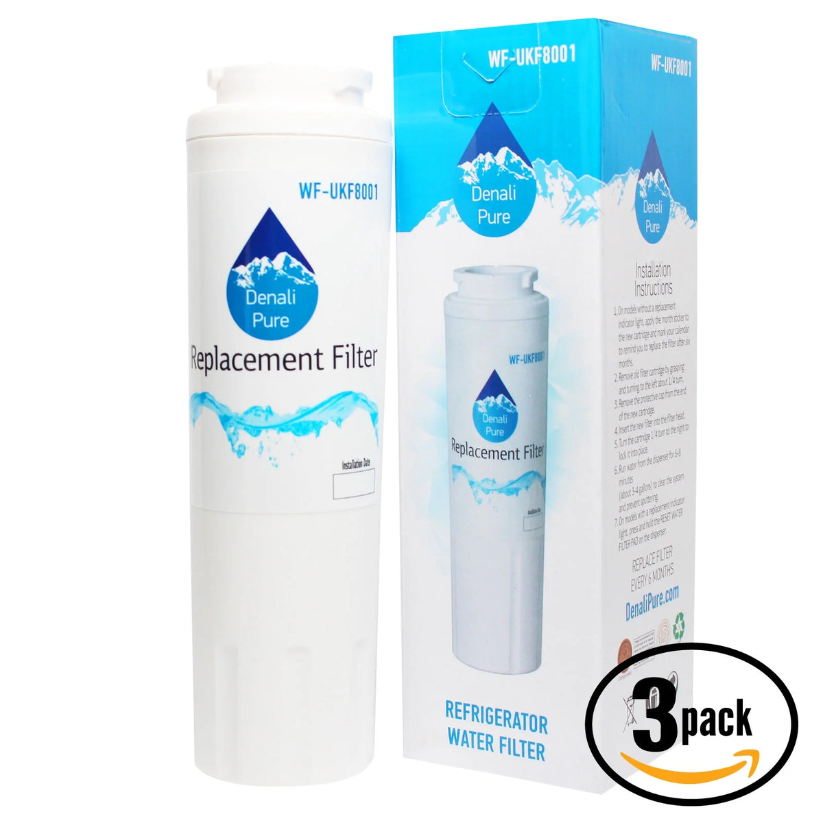 2-Pack Replacement Water Filter Cartridge for Refrigerator I989109
