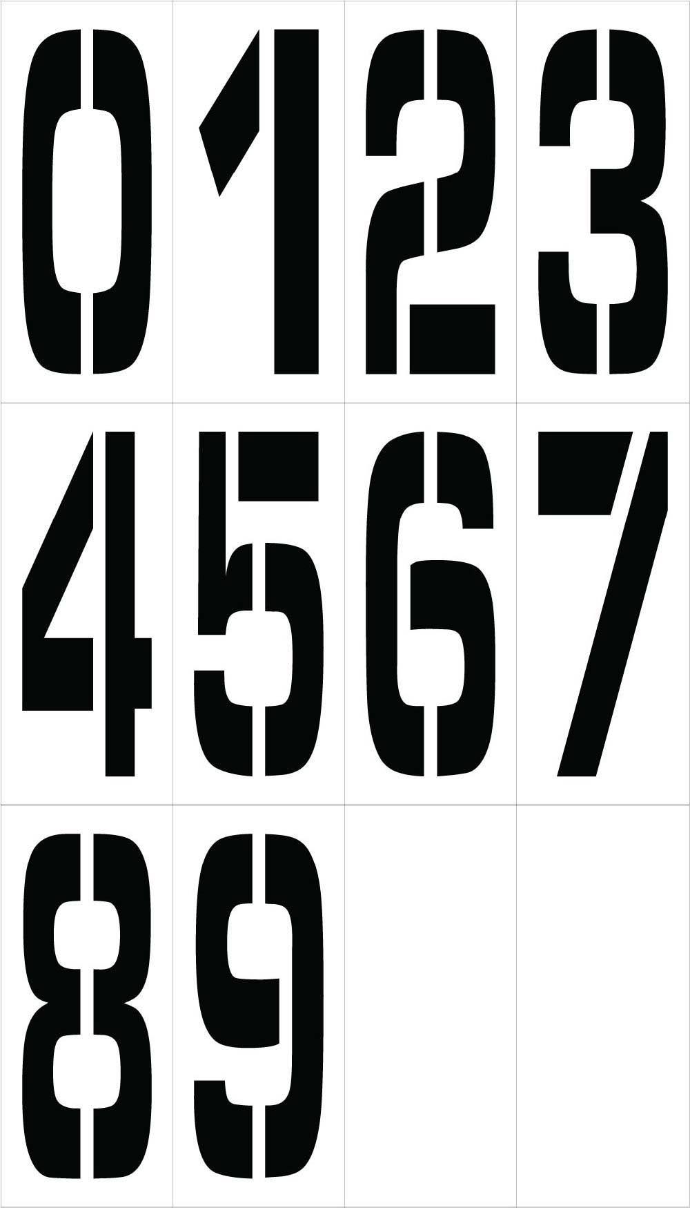 24x22 Stencil Number Set 0 - 9 K290