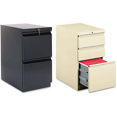 Mobile Pedestal File with Two File Drawers Light Gray U113165