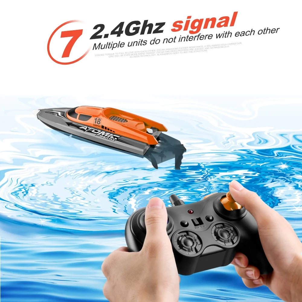 RC Boat 30KMH High Speed IPV7 Waterproof 2.4GHz 4 Channel Racing Boat G1303
