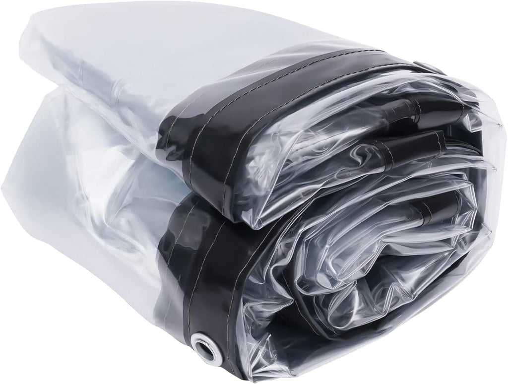8×20FT Clear PVC Waterproof Tarp Curtain D80624