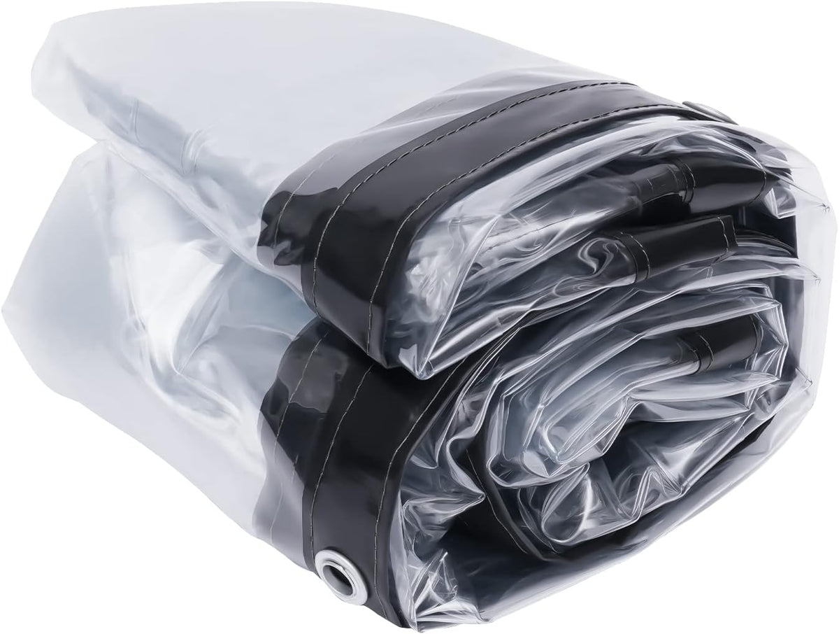 8×20FT Clear PVC Waterproof Tarp Curtain D80624