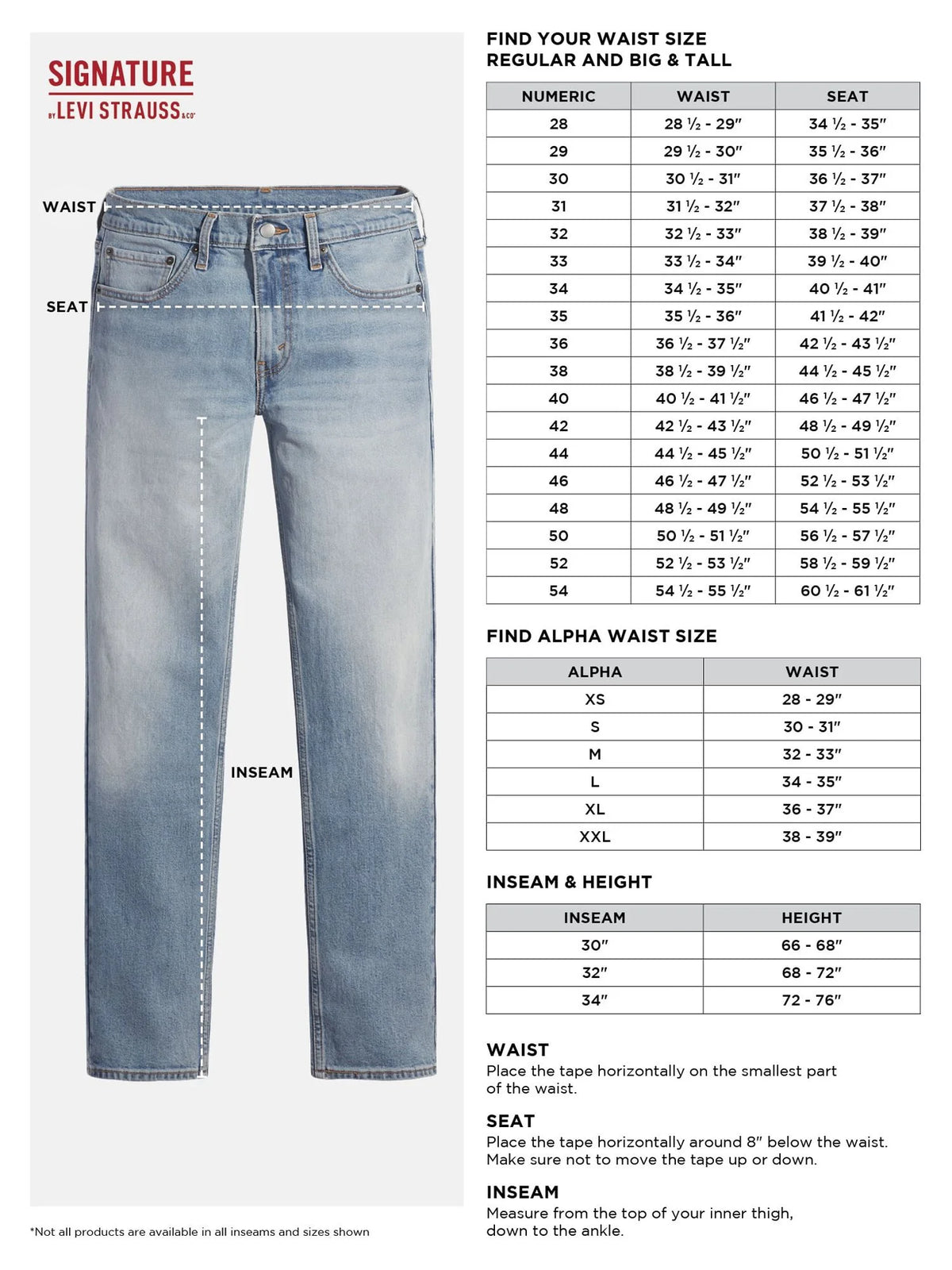 Men's Authentic Straight Fit Jeans V2647