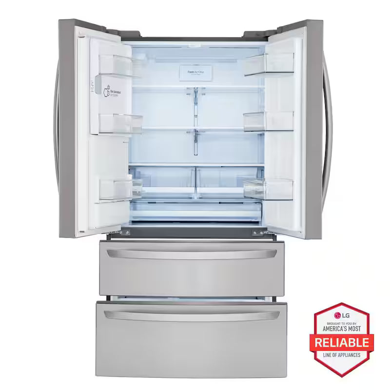 4-Door French Door Smart Refrigerator with Ice and Water Dispenser W4473