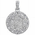 14K White Gold Lab Grown Diamond Pendant Z152