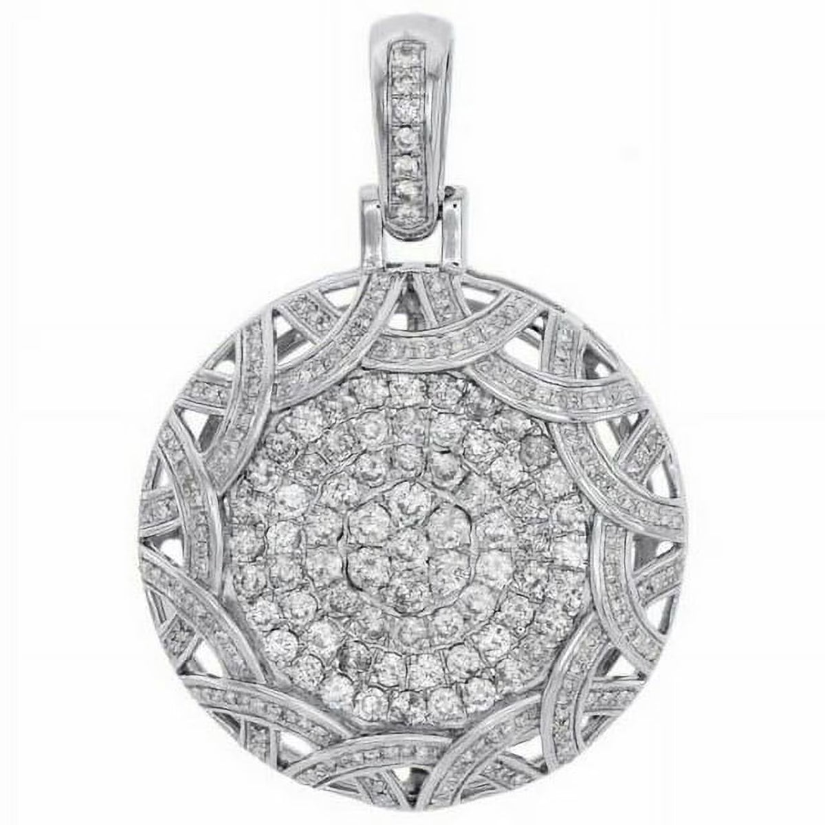 14K White Gold Lab Grown Diamond Pendant Z152