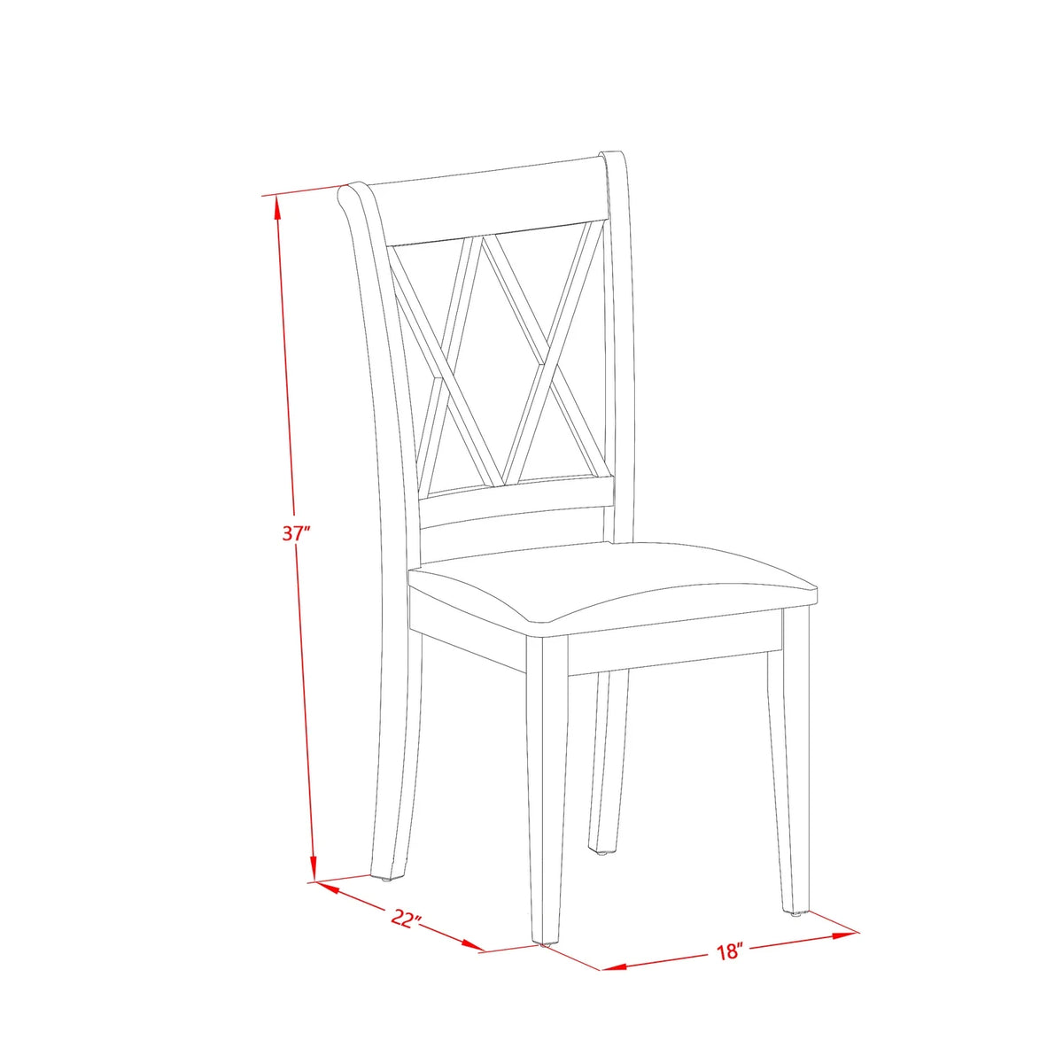 5 Piece Wood Dining Set L3056