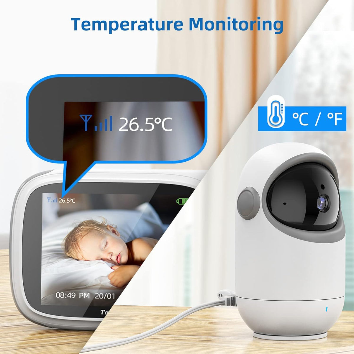 3.2 Baby Monitor with Camera and Audio No WiFi D848