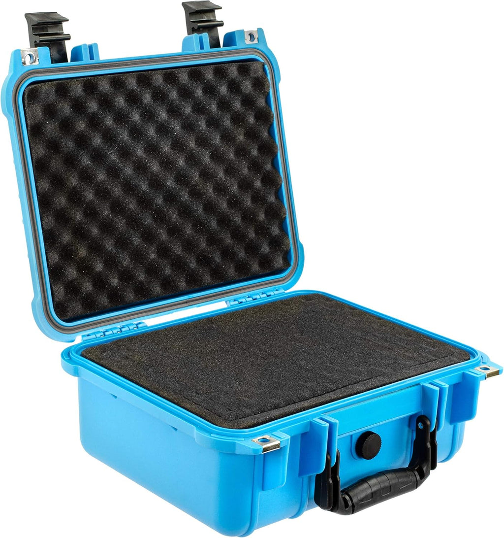 Hard Camera Case Water & Shock Proof with Foam Light Blue B98369