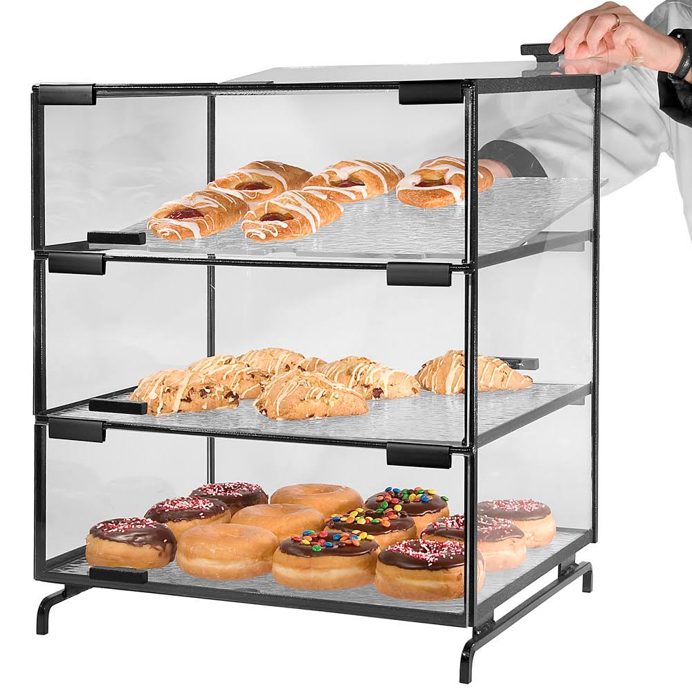 Black 3 Level Pastry Case X4013