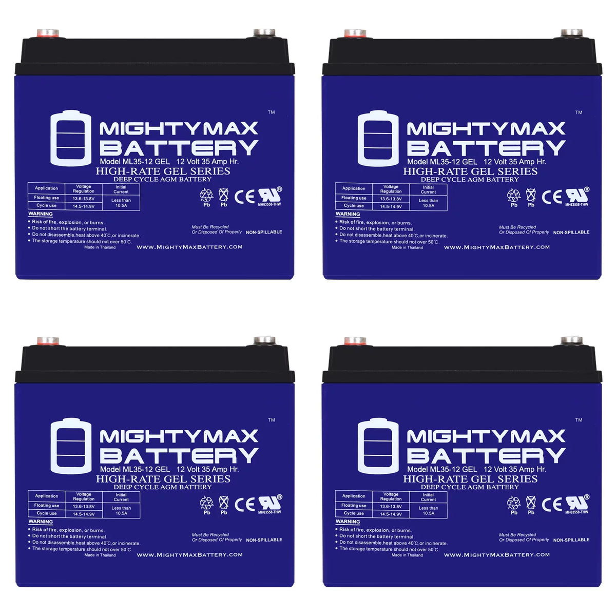 12V 35AH GEL Replacement Battery D328