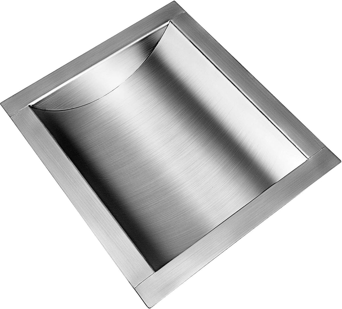 304 Stainless Steel Drop-in Tray 16" Deep x 10" Wide x 1.6" High Brushed Finish D967789