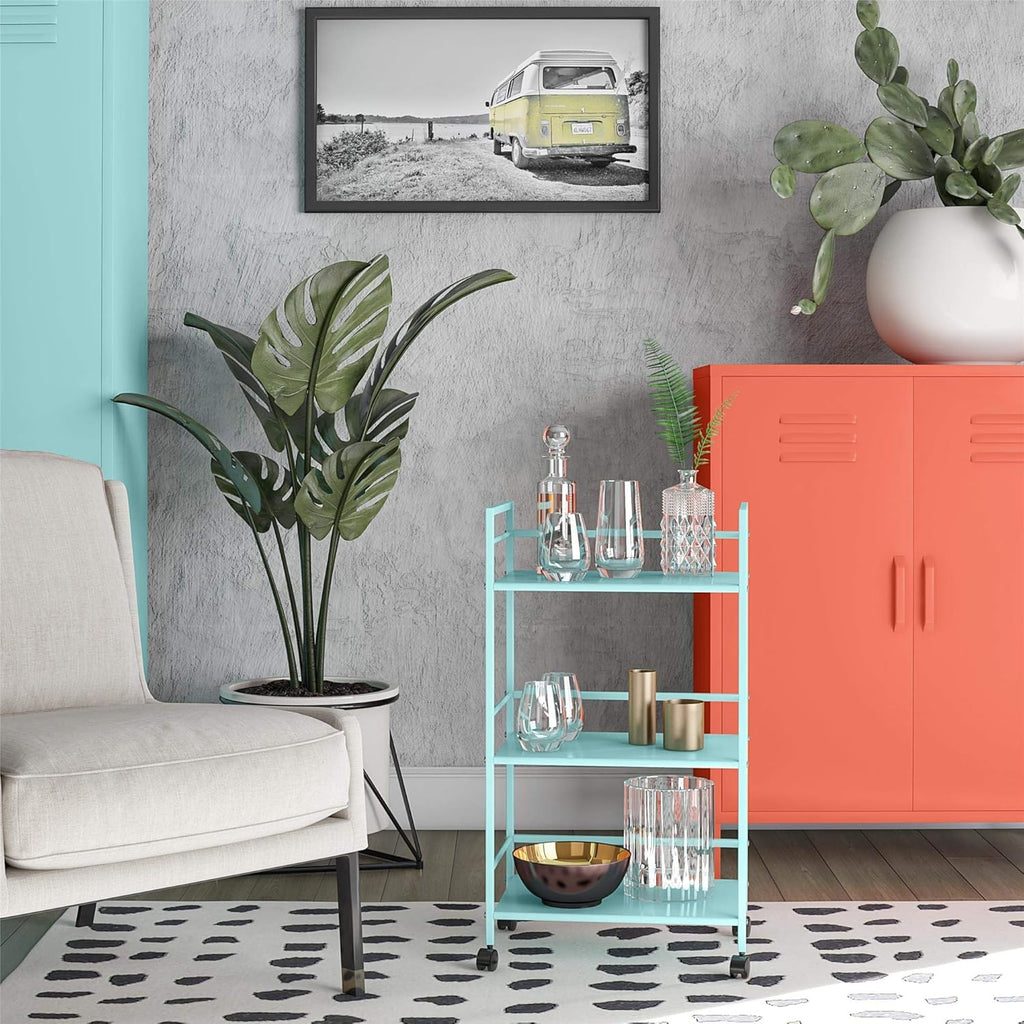 Mint Metal Rolling Cart F970292