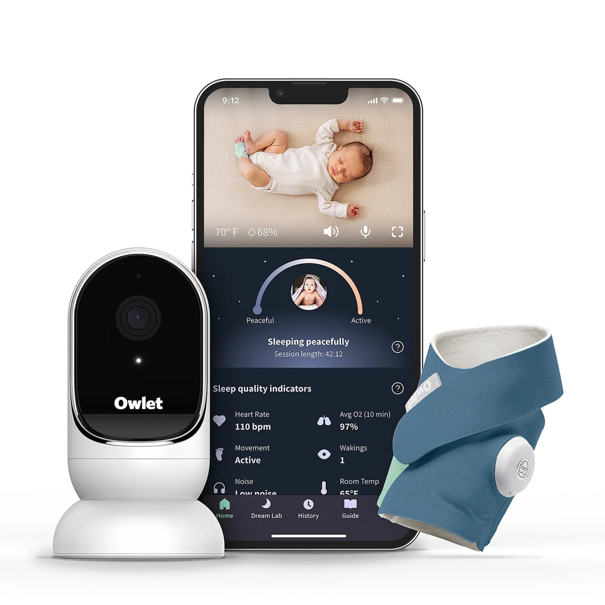 Portable Video Baby Monitor with HD Camera and Heart Rate Tracker V307