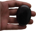 Black Nuummite Oval Worry Crystal Healing Palm Pocket Stone X19020