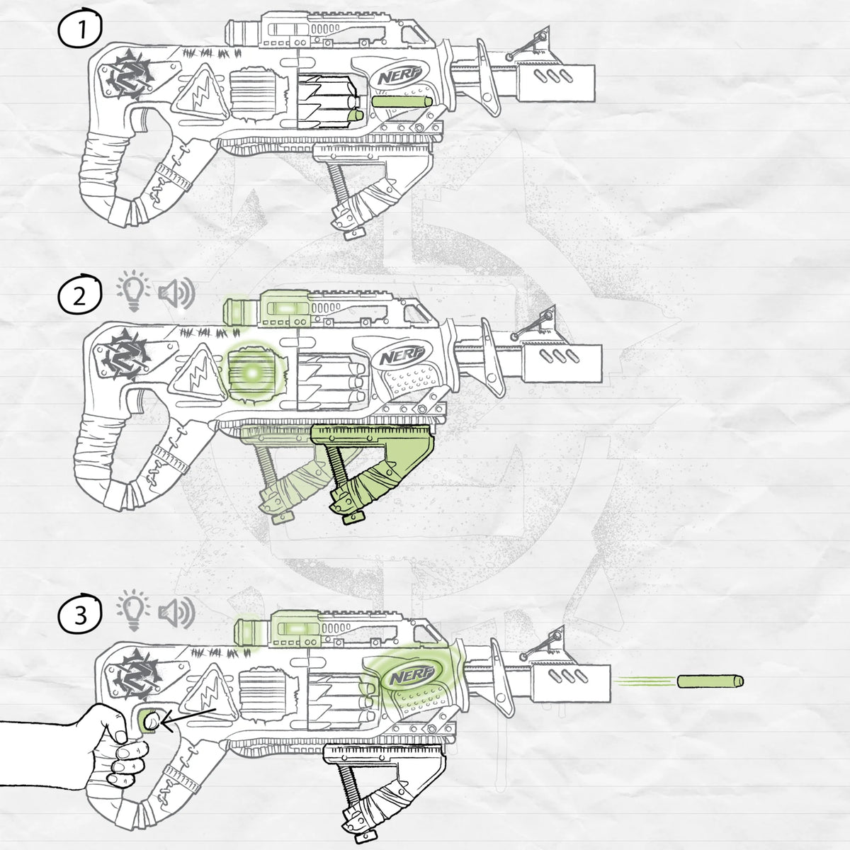 Zombie Strike Contractor Blaster, 8 Darts X39710