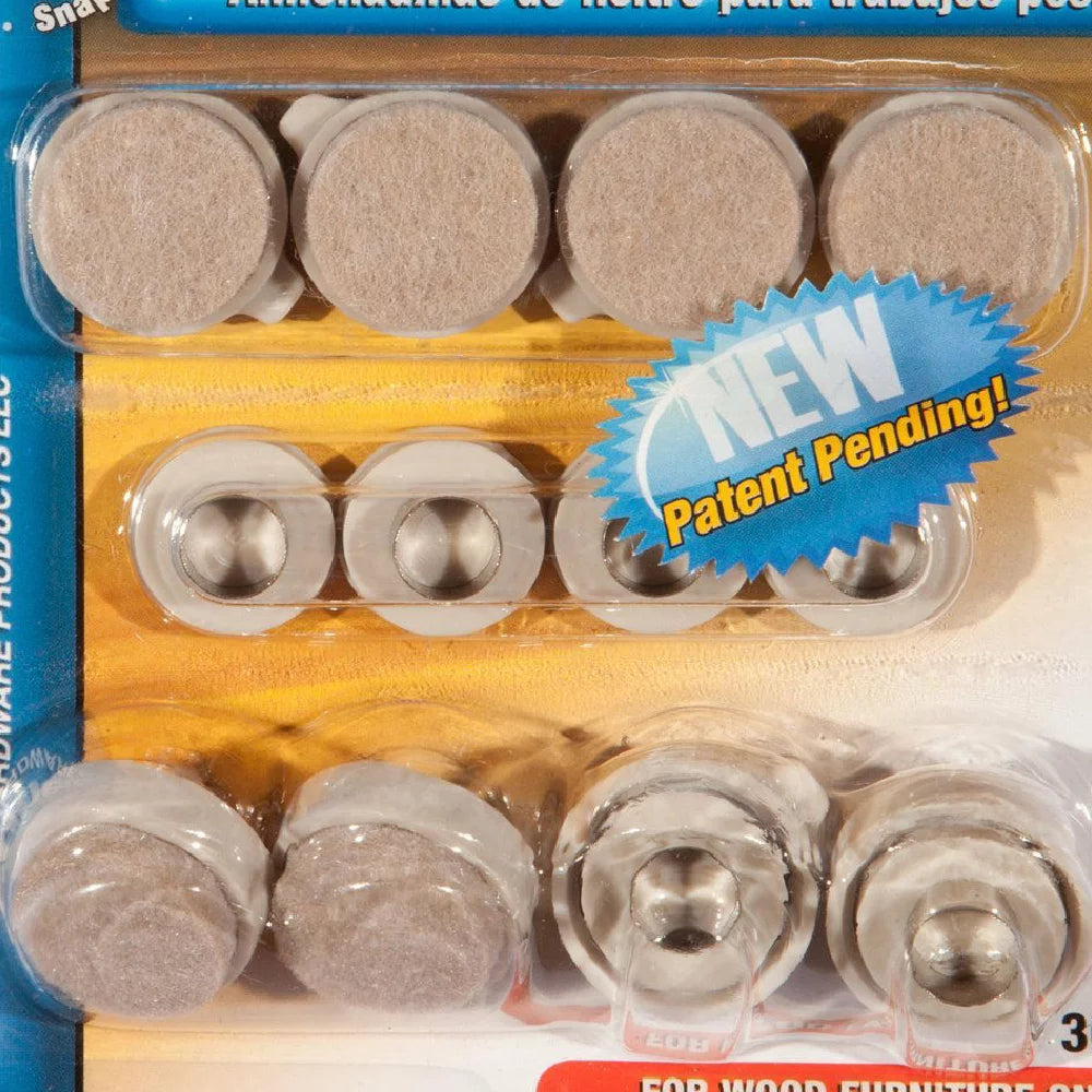 Beige Round Furniture Pads 8 Count Q305252