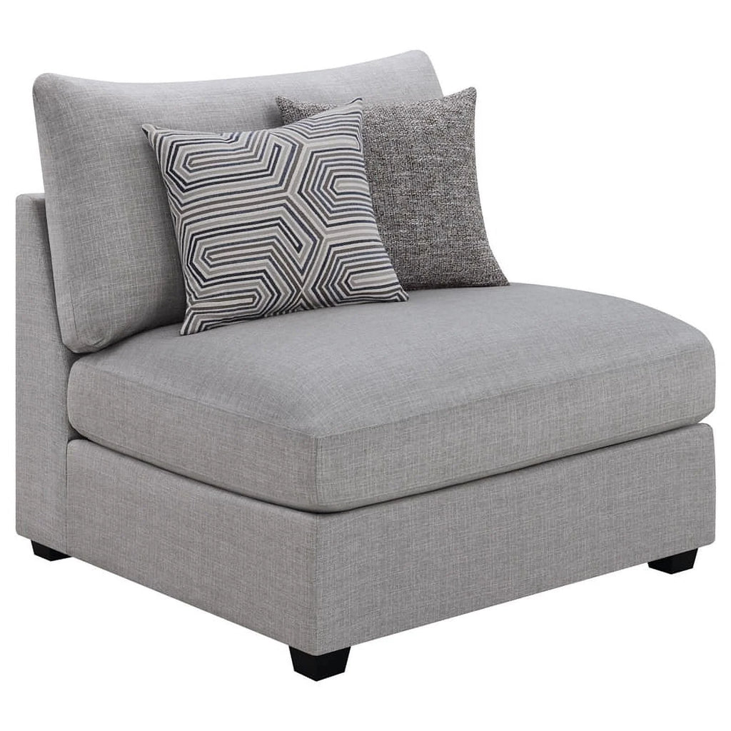 Gray Fabric Upholstered Modular Sectional E7444