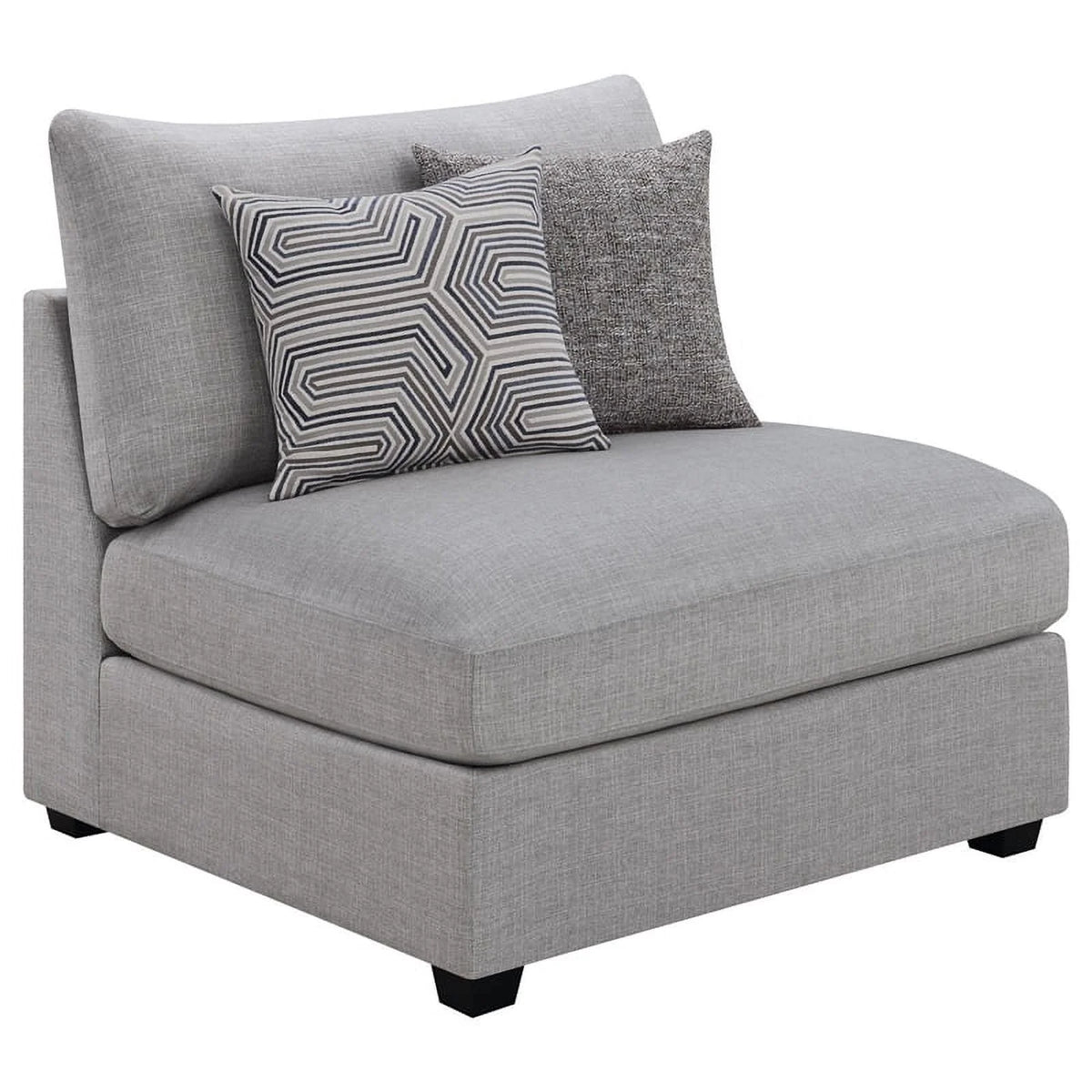 Gray Fabric Upholstered Modular Sectional E7444