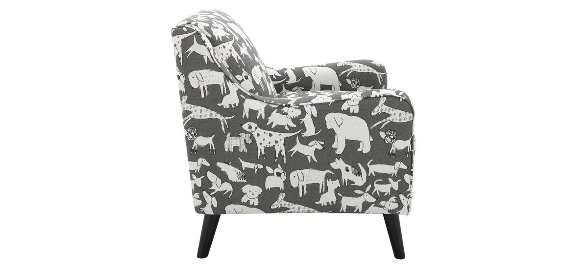 Gray Accent Chair U4416